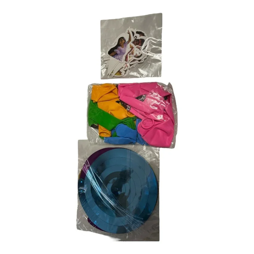 Encanto Birthday Party Supplies Set – Tablecloth, Balloons, Banner & Cake Topper